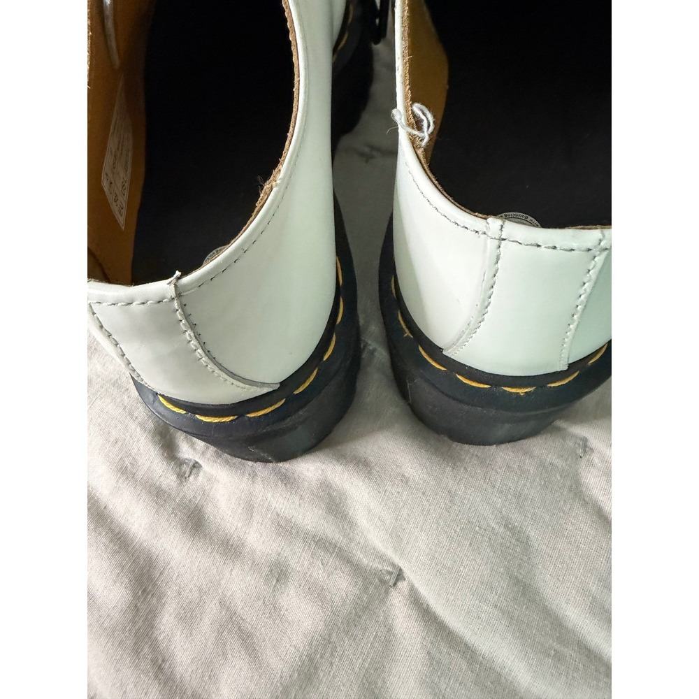 Dr. Martens Womans Platform SZ 7 Quad White Leather Shoes Oxfords Chunky Airwave - Picture 6 of 10